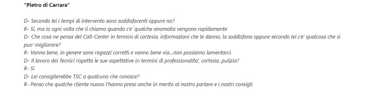 dicono di noi